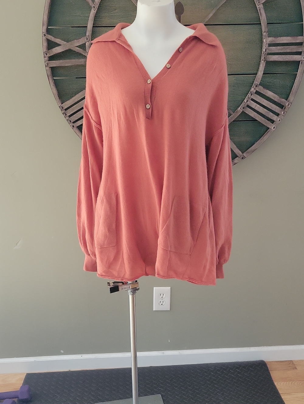Free People Beach Luxe Sweater Picnic Romper in Terracotta